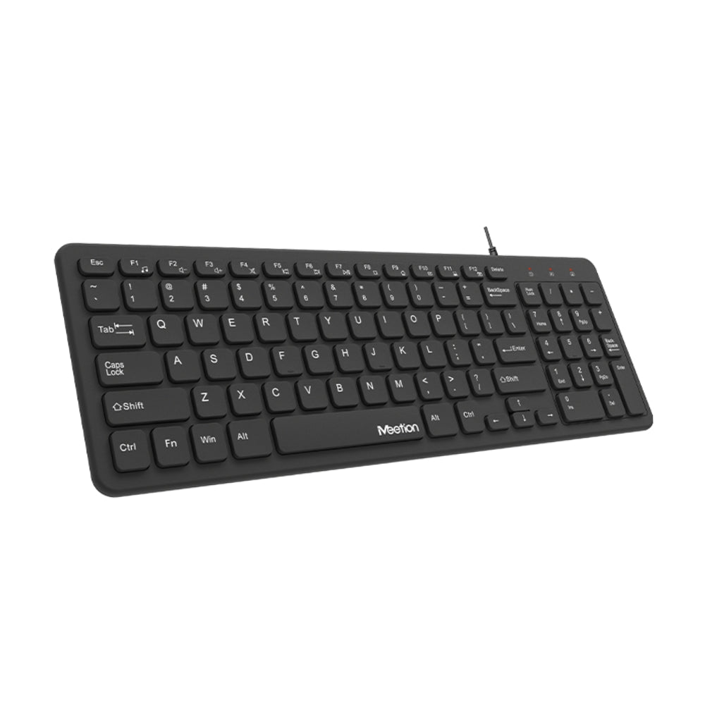 Meetion MT-K410-RS USB Wired Ultra-Thin Chocolate Keyboard – 96 Keys, Arabic & English Layout