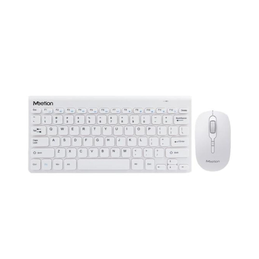 Meetion MINI4000 MT-MINI4000 Wireless Keyboard & Mouse Combo – 2.4GHz, Ultra-Thin Compact Design, White