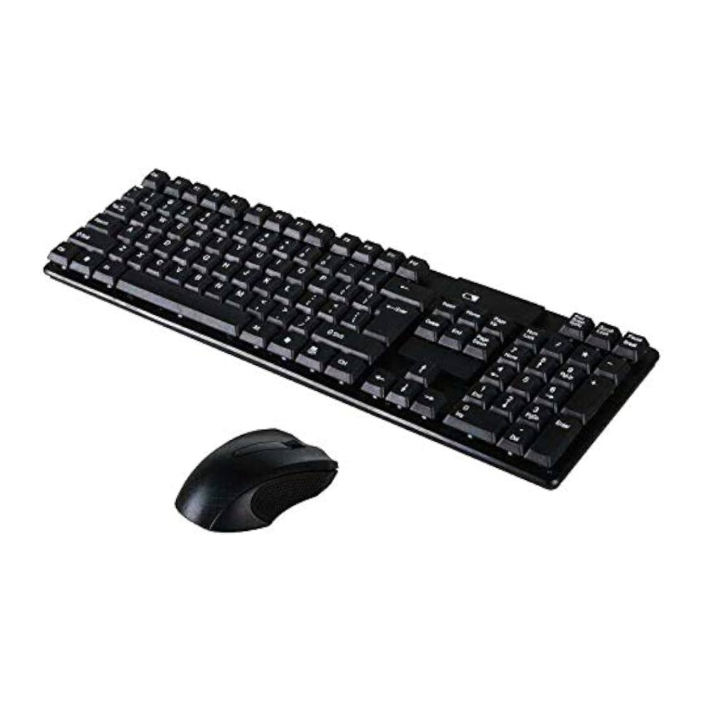 TJ-808 Wireless Keyboard & Mouse Combo – 2.4GHz, USB Receiver, 104 Keys, Black