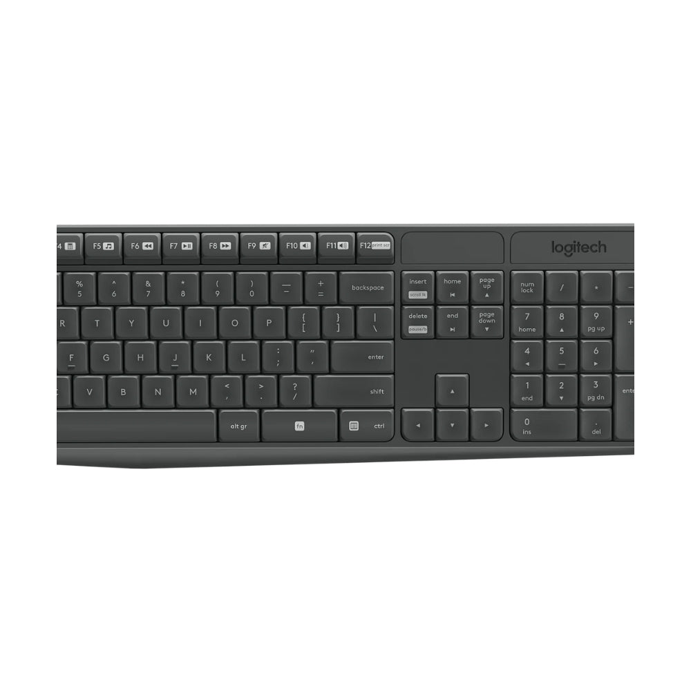 Logitech MK235 Wireless Keyboard & Mouse Combo – Arabic & English Layout, Full-Size, 2.4GHz, Black