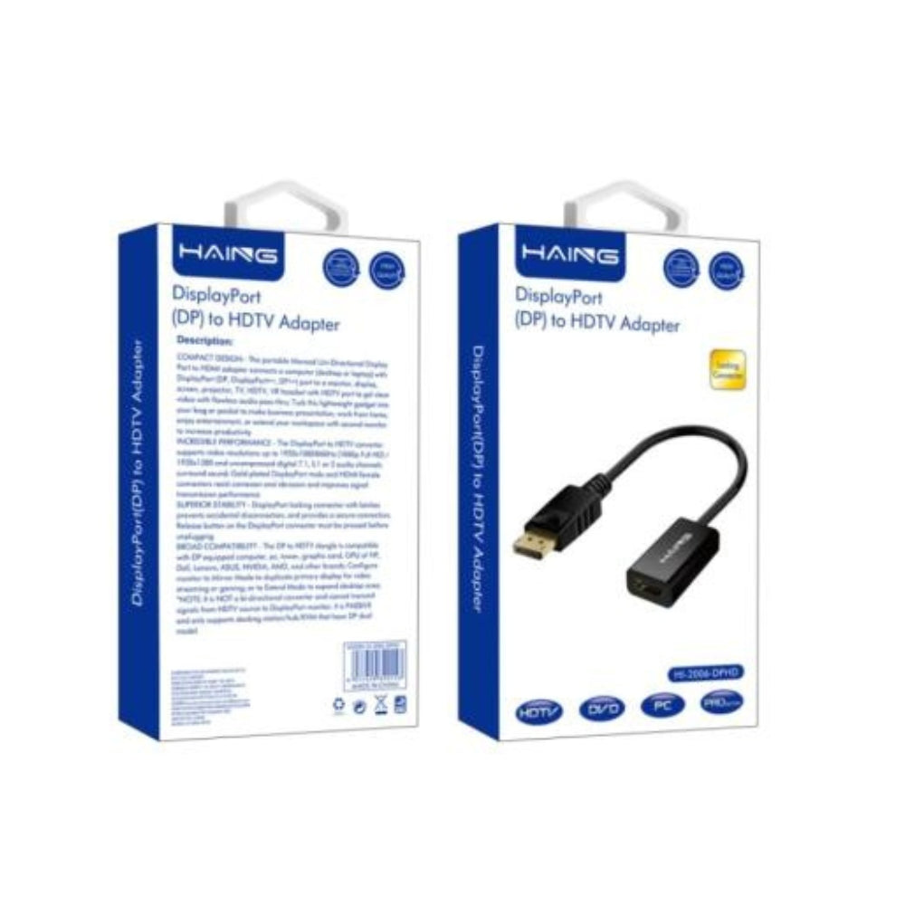 HAING HI-2006-DPHD DisplayPort to HDMI Adapter – M/F