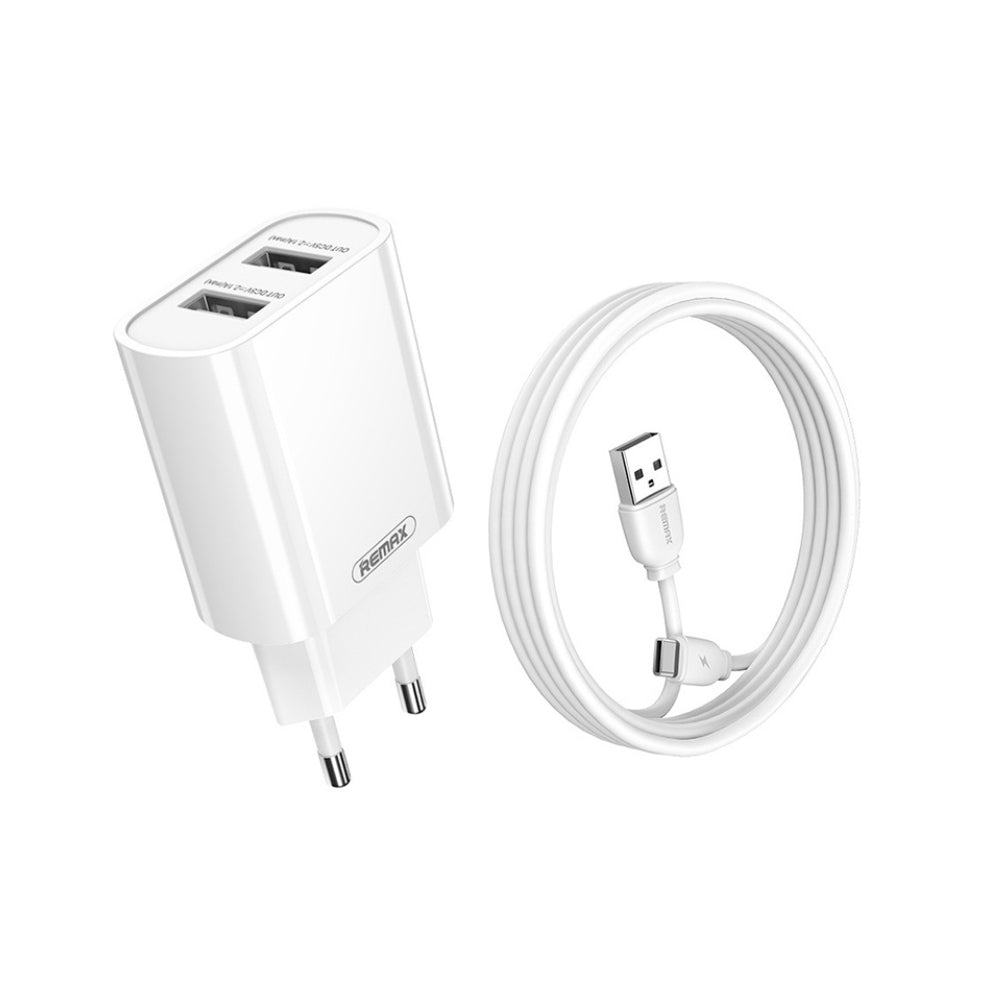 REMAX Power Adapter 2 Ports with USB-C to Lightning Cable