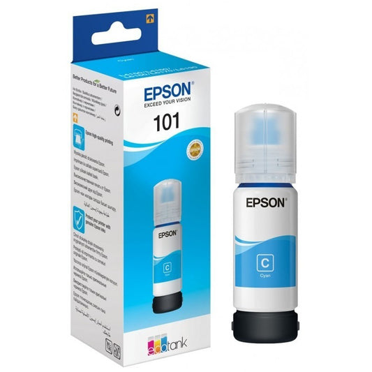 Epson 101 EcoTank Genuine Original Ink Bottle – Cyan – 70 ml
