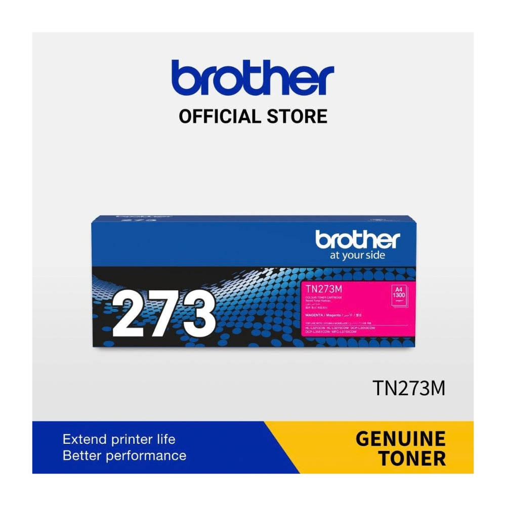 خرطوشة حبر أرجواني أصلية TN-273M من Brother - إنتاجية قياسية - حتى 1,300 صفحة