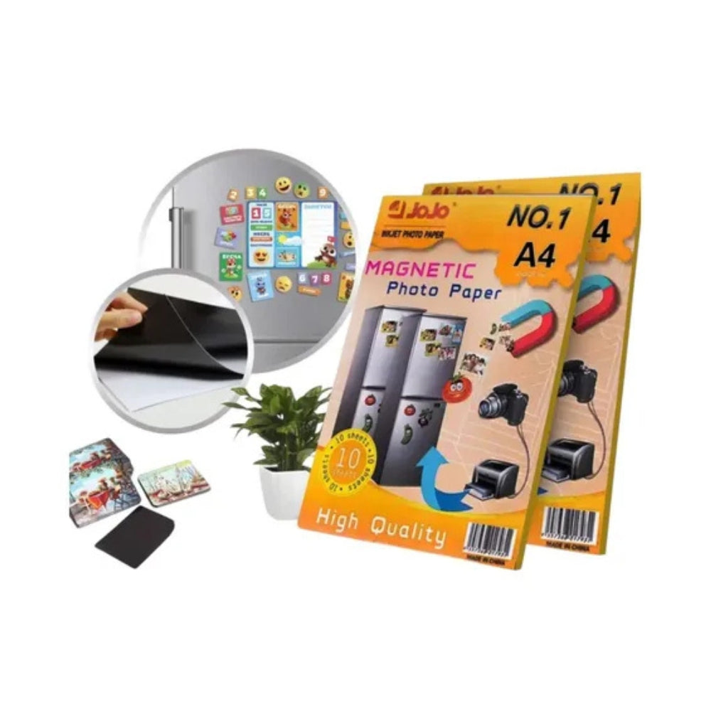 JOJO JT-2015 A4 Magnetic Glossy Photo Paper – Waterproof, Single-Sided, Inkjet Printable