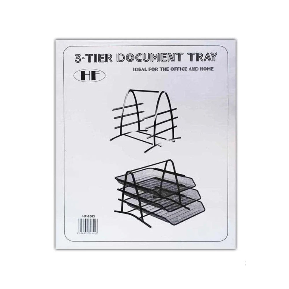 Metal 3-Tier Letter Tray / Document Tray – 3-Level Desktop Organizer