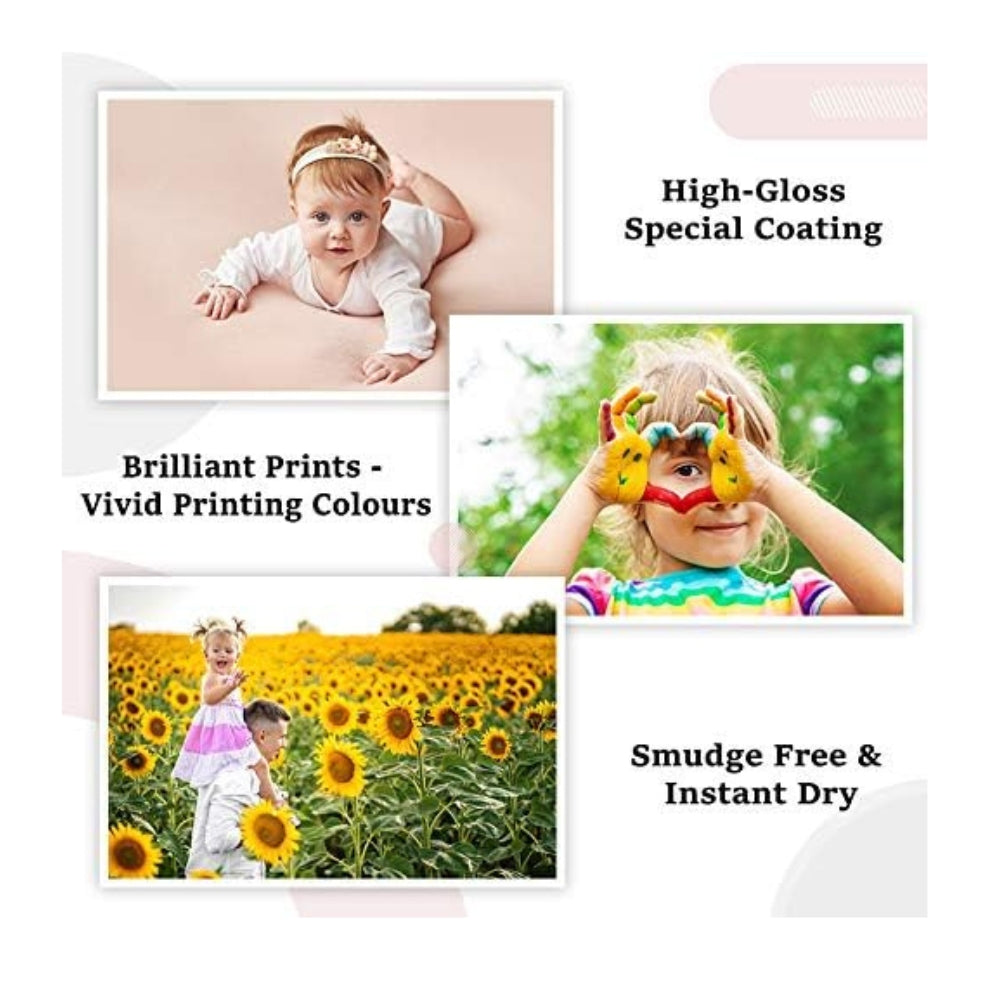 6 × 4 Inch Glossy Photo Paper – 180 GSM, 100 Sheets