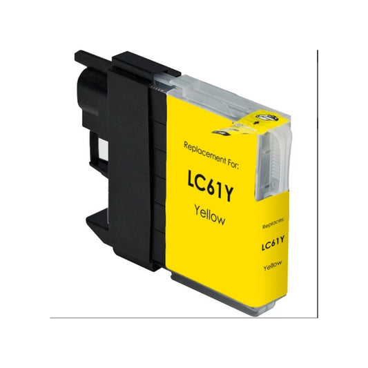 Brother LC61Y Compatible Ink Cartridge – Yellow – 325 Pages