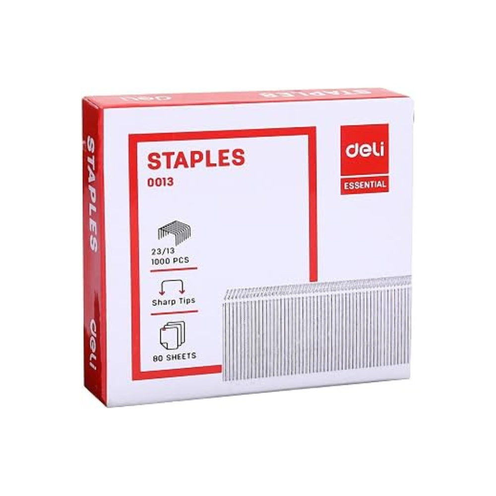 Deli E0013 Staples – 26/6, 1,000 Pieces, Silver