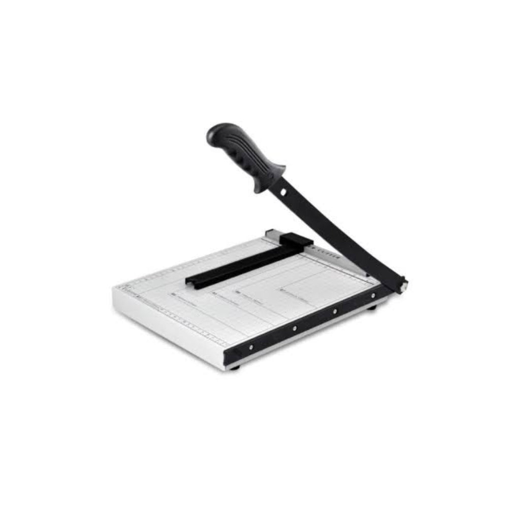 A4 Paper Trimmer / Paper Cutter – 12-Sheet Capacity, Steel Base, White