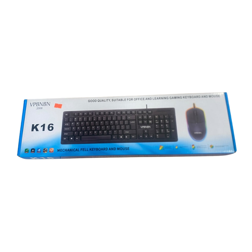 VPBNBN K16 USB Wired Keyboard and Mouse Combo – Keyboard & Mouse Set