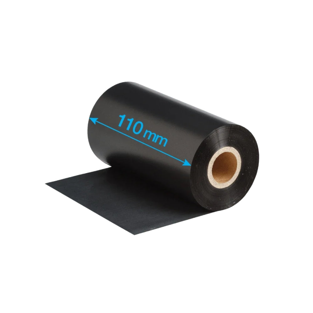 110mm × 300m Premium Wax Thermal Transfer Ribbon – Black Barcode Printer Ribbon