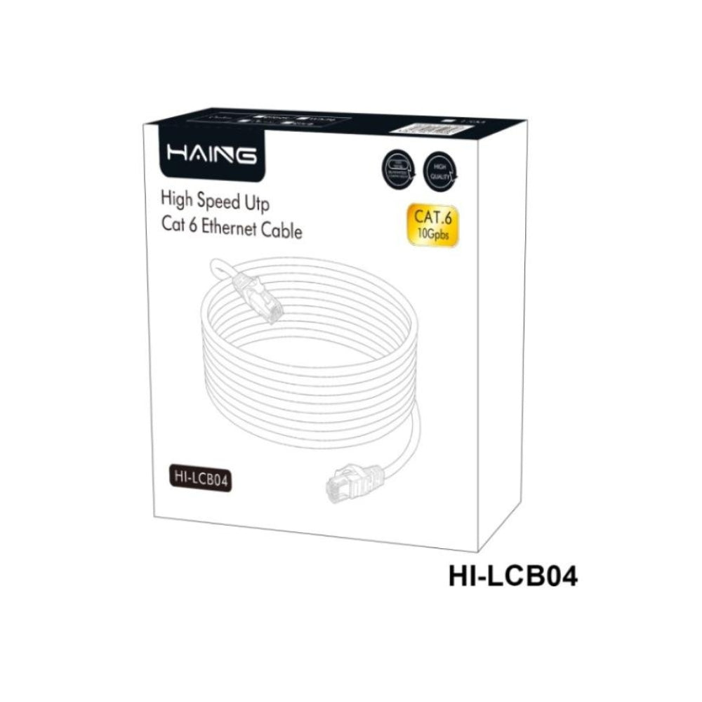 HAING HI-LCB04-15M Cat6 Ethernet Cable – 26 AWG, 10/100/1000 Mbps, 1 Gbps, 15M