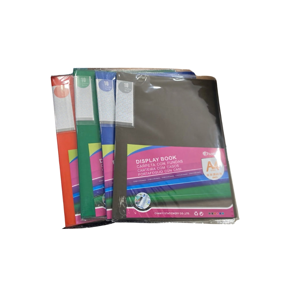 A4 Display Book with Flexible Cover – Assorted Colours