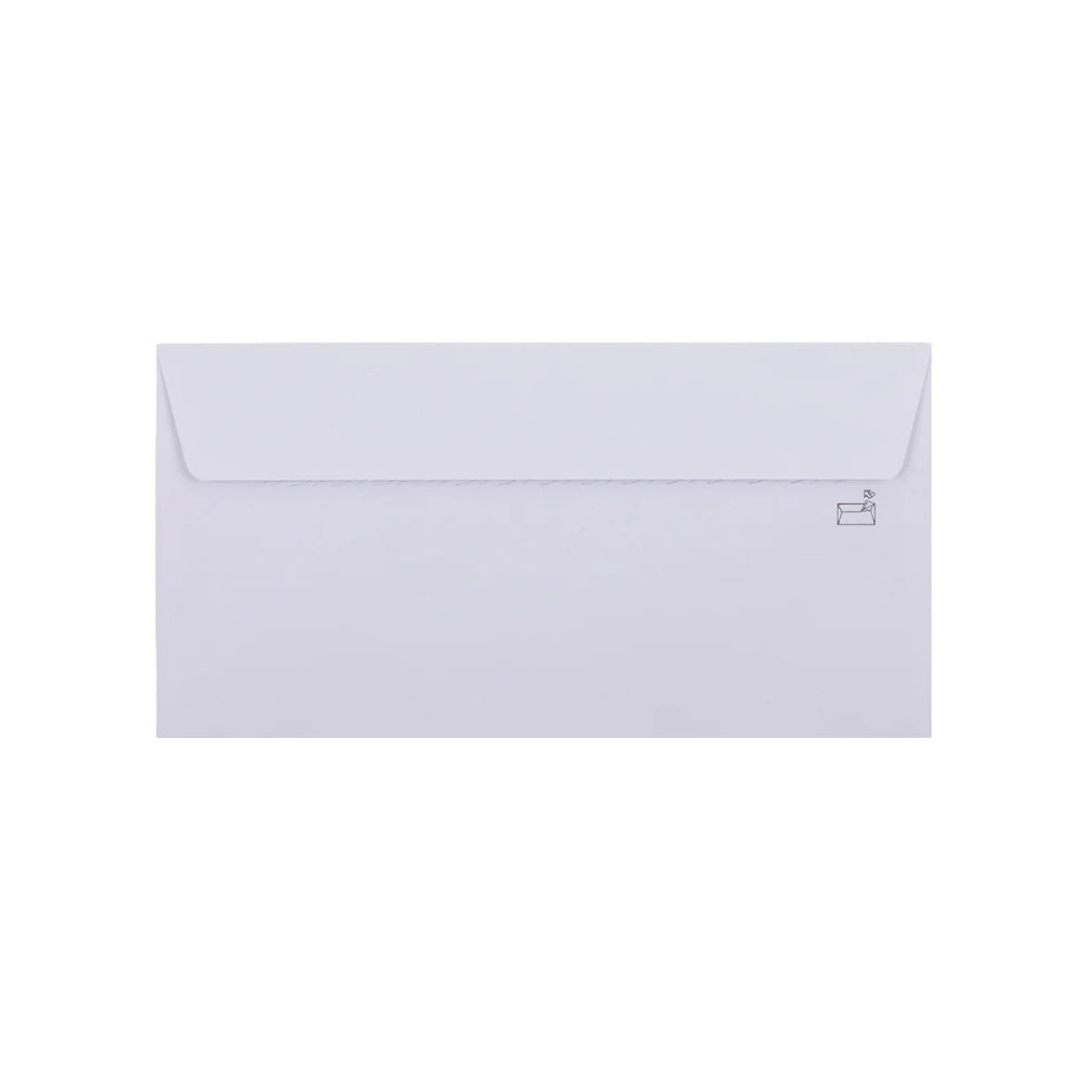 Sigma Plain White Envelopes – 115 × 225 mm, Quick Strip Closure, Security Tinted, Pack of 50