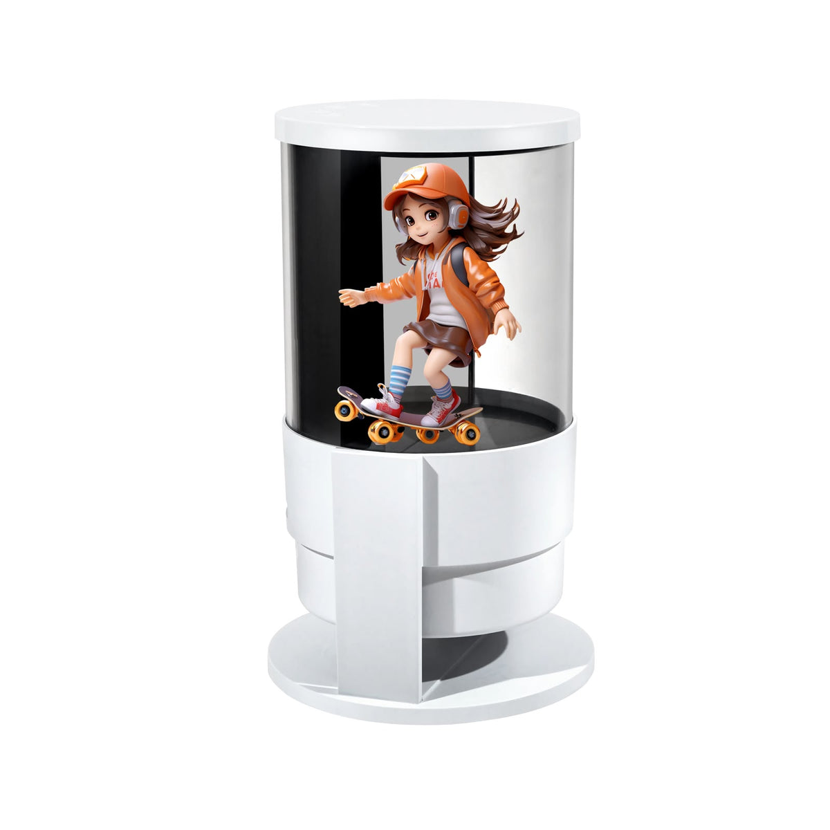 360° Cylindrical 5D Holographic Projection Fan – LED Advertising Display with Wi-Fi & Bluetooth Control