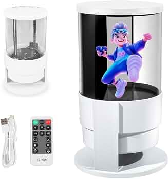 360° Cylindrical 5D Holographic Projection Fan – LED Advertising Display with Wi-Fi & Bluetooth Control