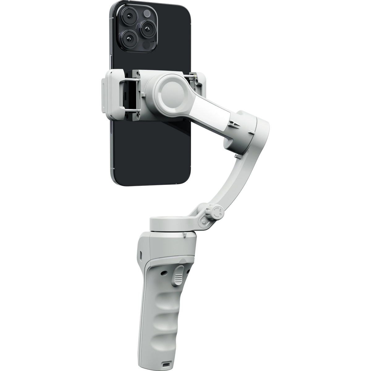 Tokqi M01 3-Axis Smartphone Gimbal – AI Face Tracking, Wide-Angle Lens & Cool/Warm LED Light