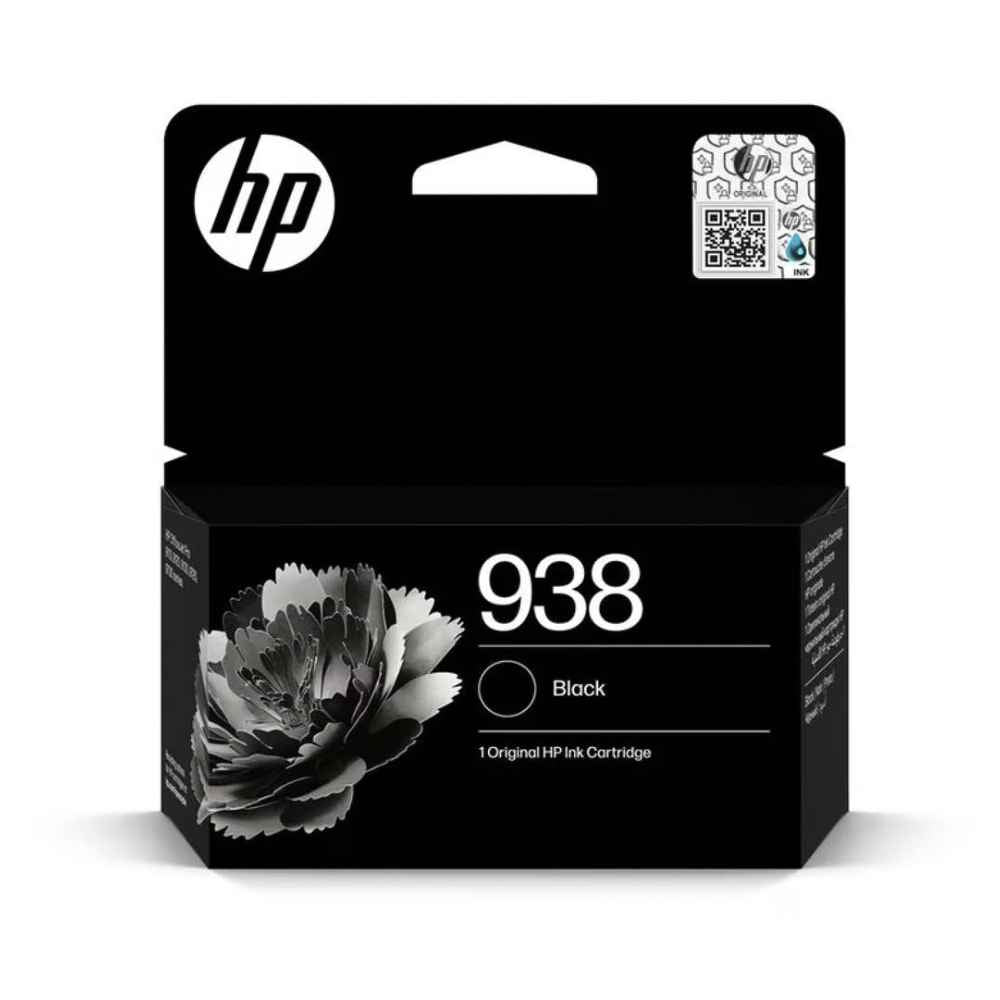 HP 938 Black Original Ink Cartridge – Standard Capacity – 1,250 Pages – 4S6X8PE