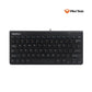 Meetion Wired USB Mini Keyboard Ultra-thin and lightweight design Black - Arabic , English Layout Language (K400-RS)