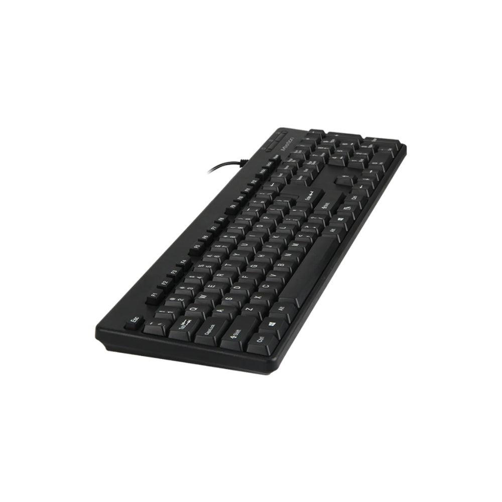 Meetion MT-K100-RS Office USB Wired Standard Keyboard – Full Size, Arabic & English Layout, Black
