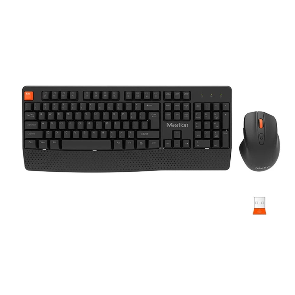 Meetion C4130 Wireless Ergonomic Keyboard & Mouse Combo – 2.4GHz, USB Receiver