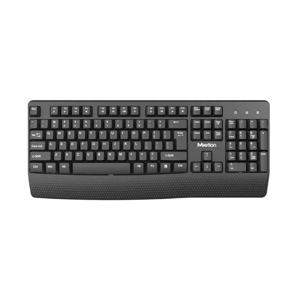 Meetion K4130 / MT-K4130 2.4G Wireless Keyboard – Full-Size, 104 Keys, Black, US Layout