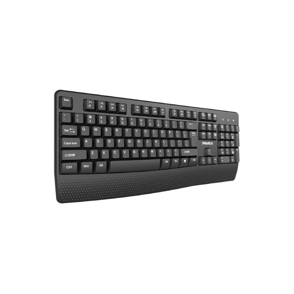 Meetion K4130 / MT-K4130 2.4G Wireless Keyboard – Full-Size, 104 Keys, Black, US Layout