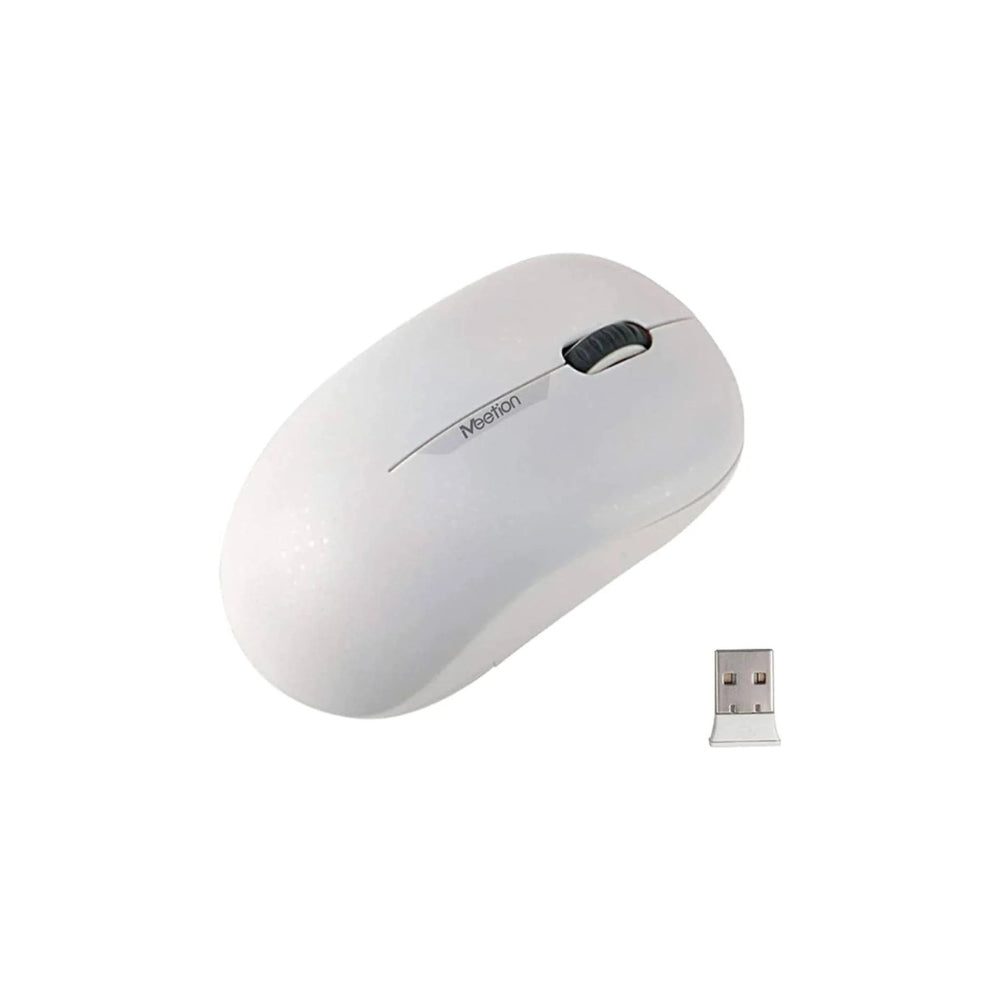 Meetion 2.4GHz Wireless Optical USB Mouse – Cordless, Available in White, Black & Pink