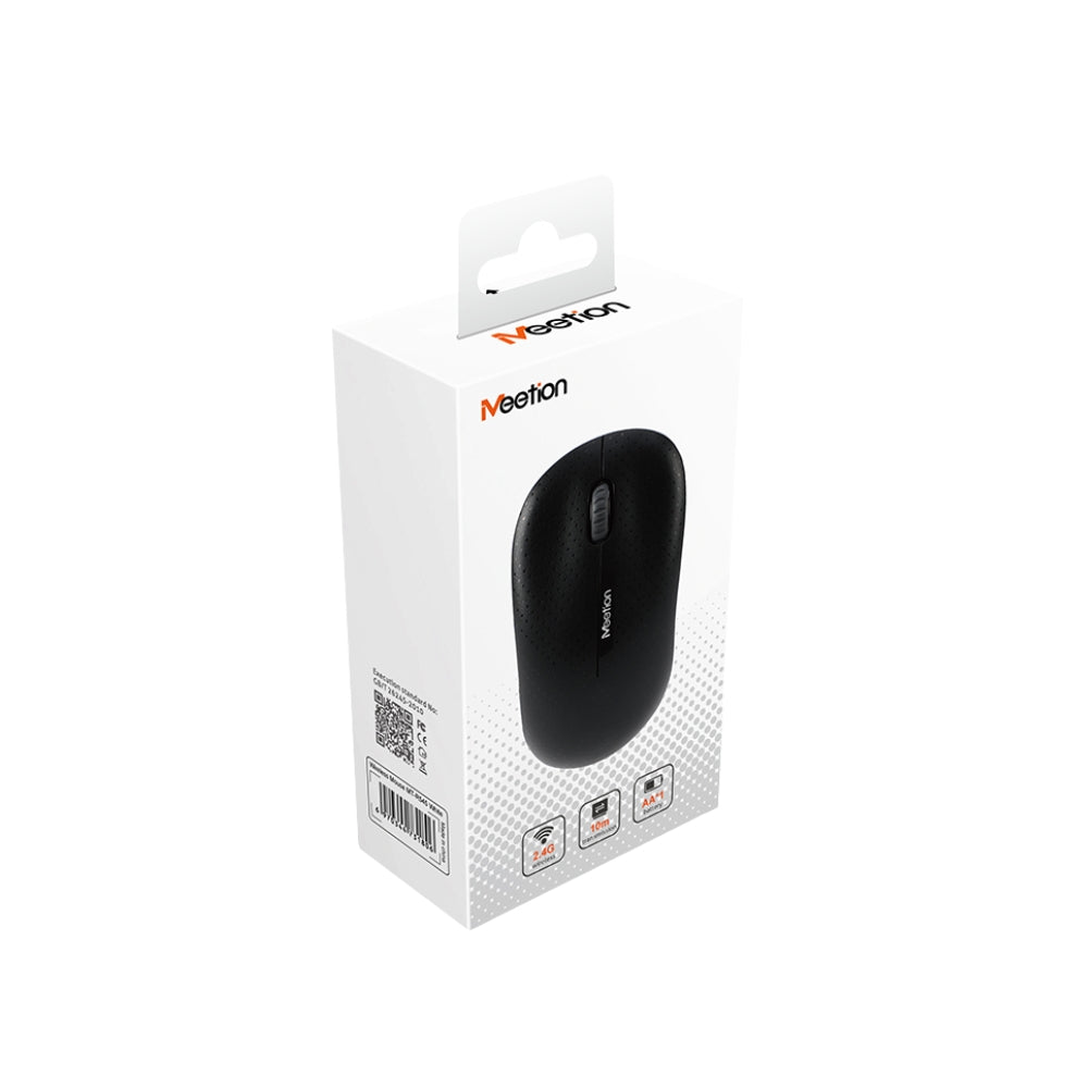 Meetion 2.4GHz Wireless Optical USB Mouse – Cordless, Available in White, Black & Pink