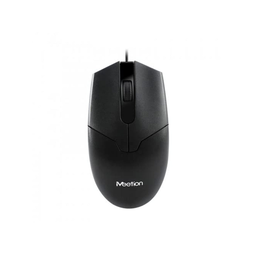 Meetion MT-M360 USB Wired Optical Mouse – 1000 DPI, High Precision, Ergonomic Symmetrical Design, Black