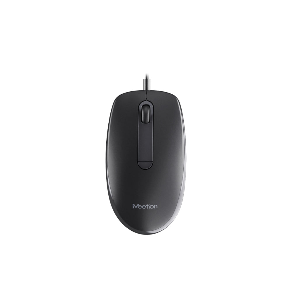 Meetion M100 Wired Silent Mouse – 1200 DPI, Silent Clicks, USB, Plug & Play
