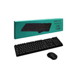 TJ-808 Wireless Keyboard & Mouse Combo – 2.4GHz, USB Receiver, 104 Keys, Black