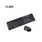 TJ-808 Wireless Keyboard & Mouse Combo – 2.4GHz, USB Receiver, 104 Keys, Black