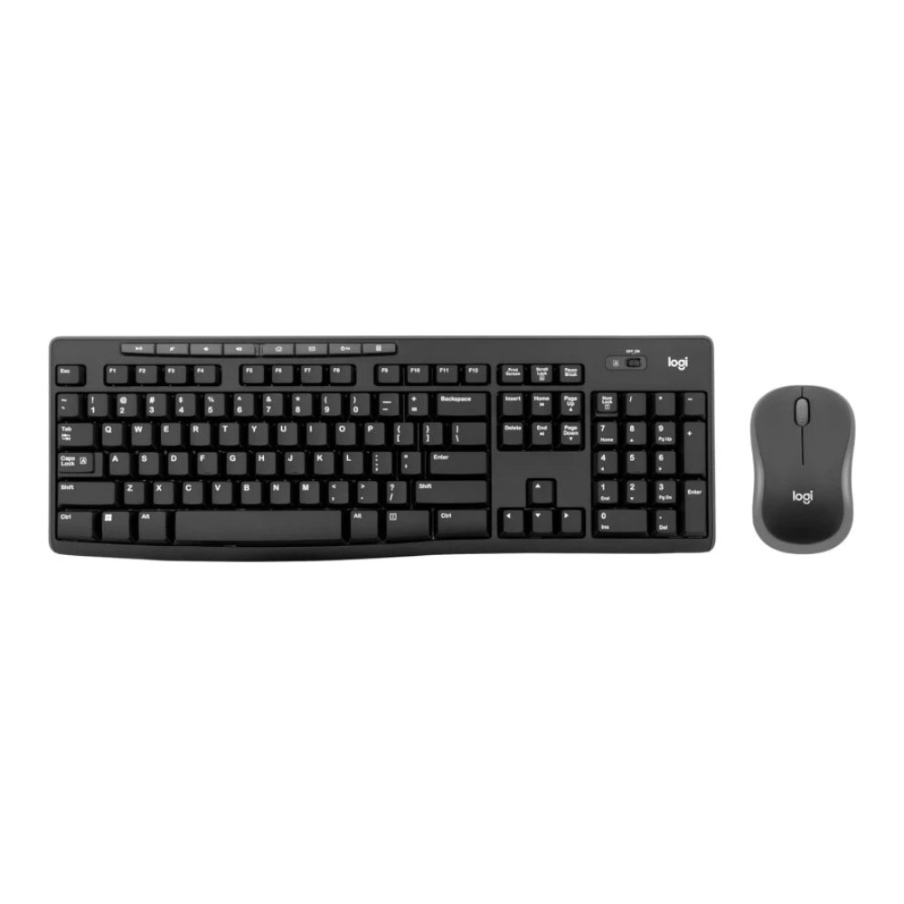 Logitech MK270 Wireless Keyboard & Mouse Combo – Full-Size Keyboard, 2.4GHz, USB Receiver, Black