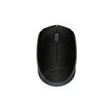 Logitech M171 Wireless Mouse – 2.4GHz, 1000 DPI Optical Tracking, USB Nano Receiver, Black/Grey
