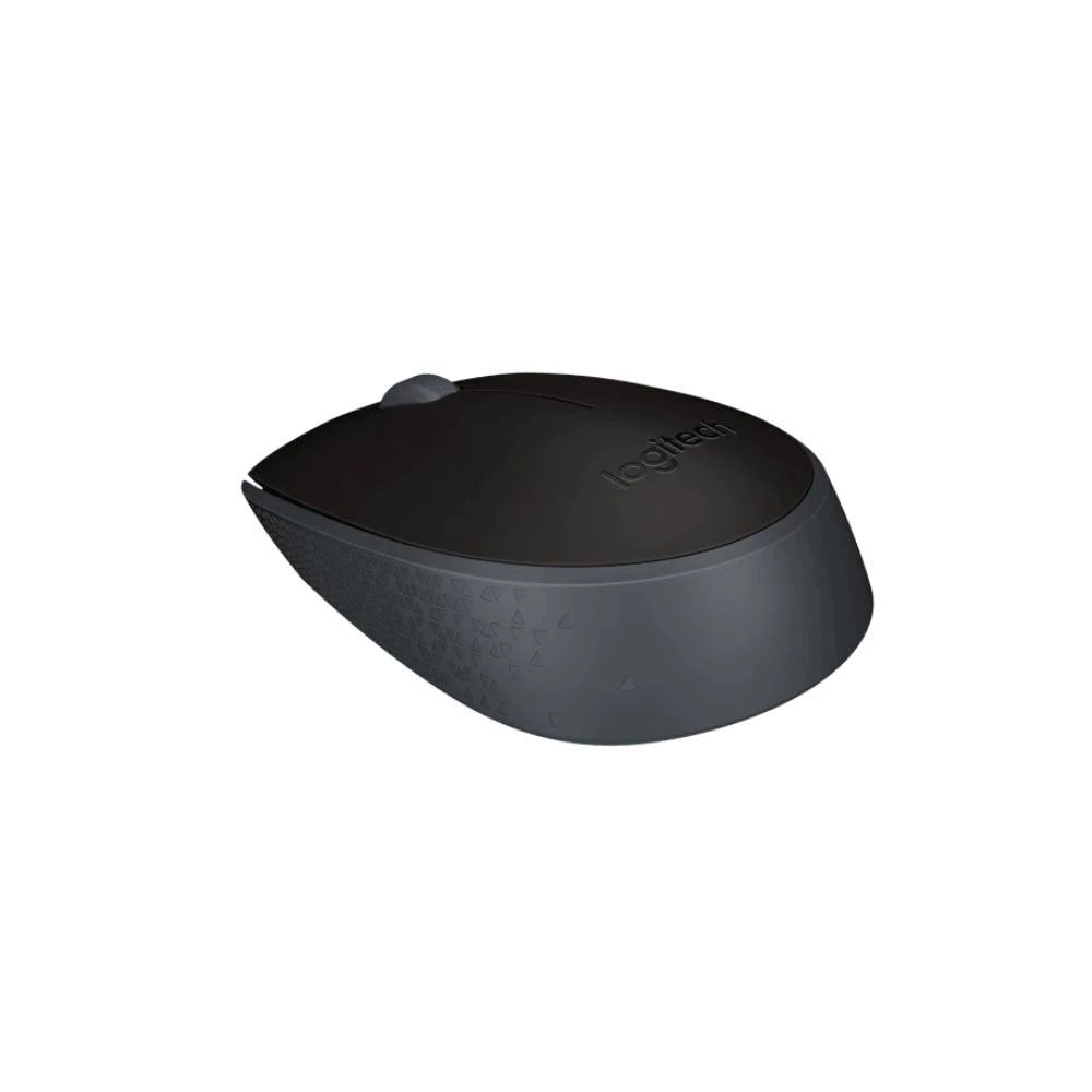 Logitech M171 Wireless Mouse – 2.4GHz, 1000 DPI Optical Tracking, USB Nano Receiver, Black/Grey