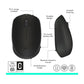 Logitech M171 Wireless Mouse – 2.4GHz, 1000 DPI Optical Tracking, USB Nano Receiver, Black/Grey