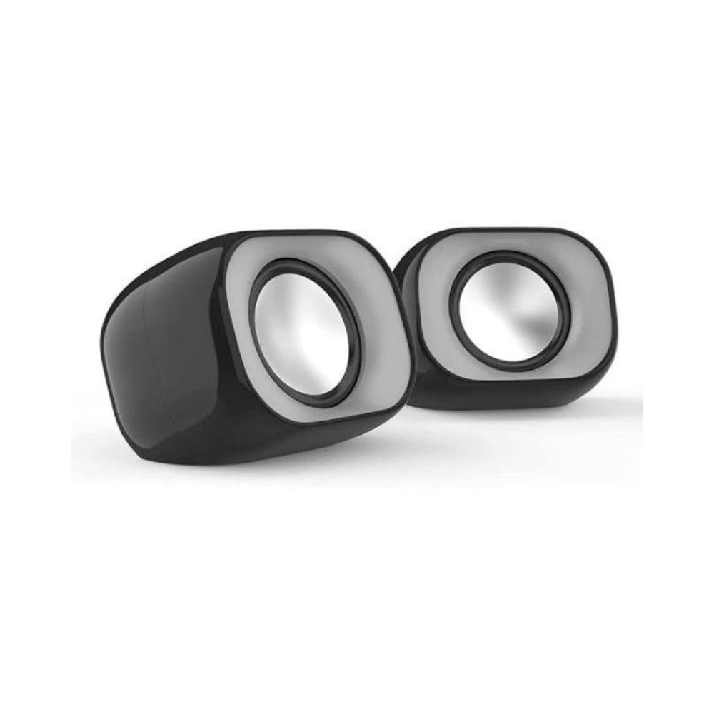 HP DHS-2111 Multimedia Speaker – 6W Stereo, USB Powered, 3.5mm Audio, Black