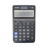 CASIO J-120F-W-DP Desktop Calculator – 12 Digits, Tax Calculation, Currency Exchange, Solar & Battery, Black