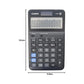 CASIO J-120F-W-DP Desktop Calculator – 12 Digits, Tax Calculation, Currency Exchange, Solar & Battery, Black