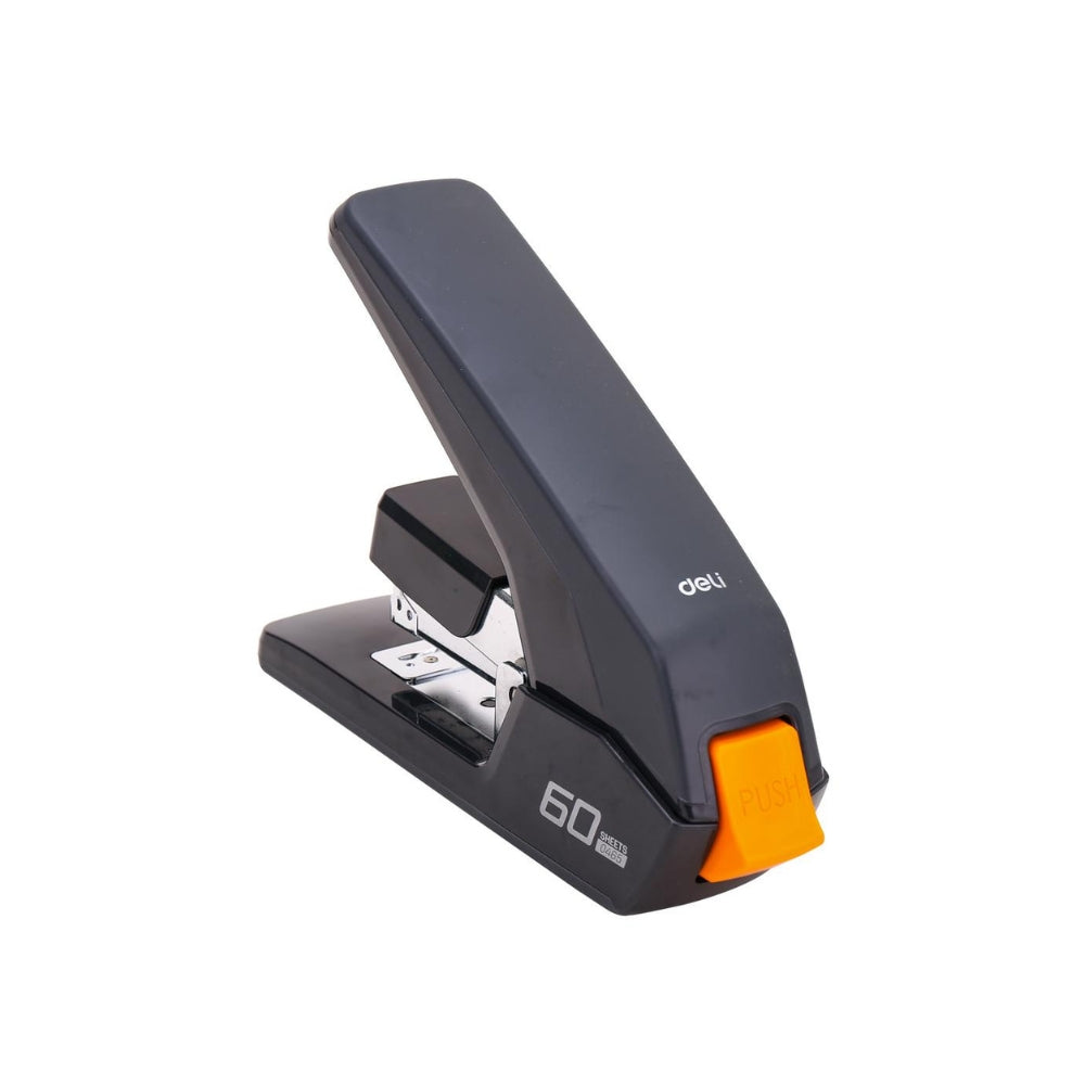 Deli E0465 Effortless Heavy-Duty Stapler – 60 Sheets, Black