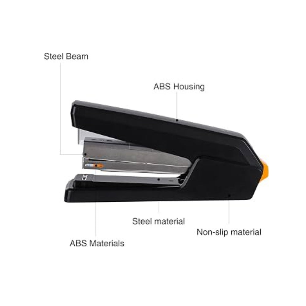 Deli E0433S Effortless Flat Clinch Stapler – 30 Sheets, Black