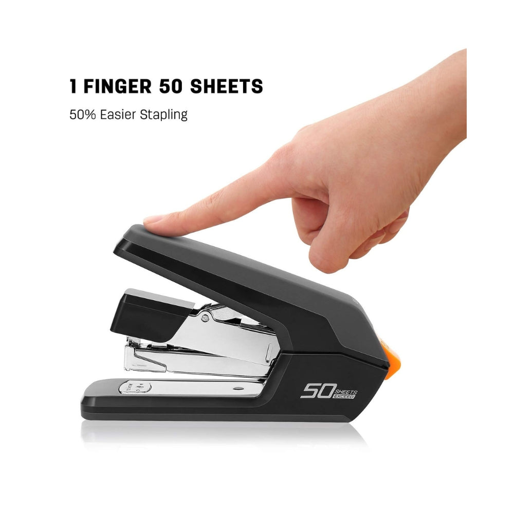 Deli E0433S Effortless Flat Clinch Stapler – 30 Sheets, Black