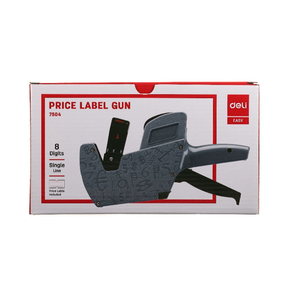 Deli 7504 Price Label Gun – 8 Digits, Grey