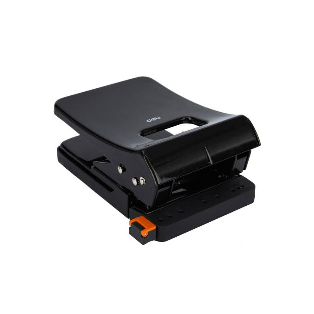 Deli E0143 Effortless 2-Hole Metal Punch – 45 Sheets, Black
