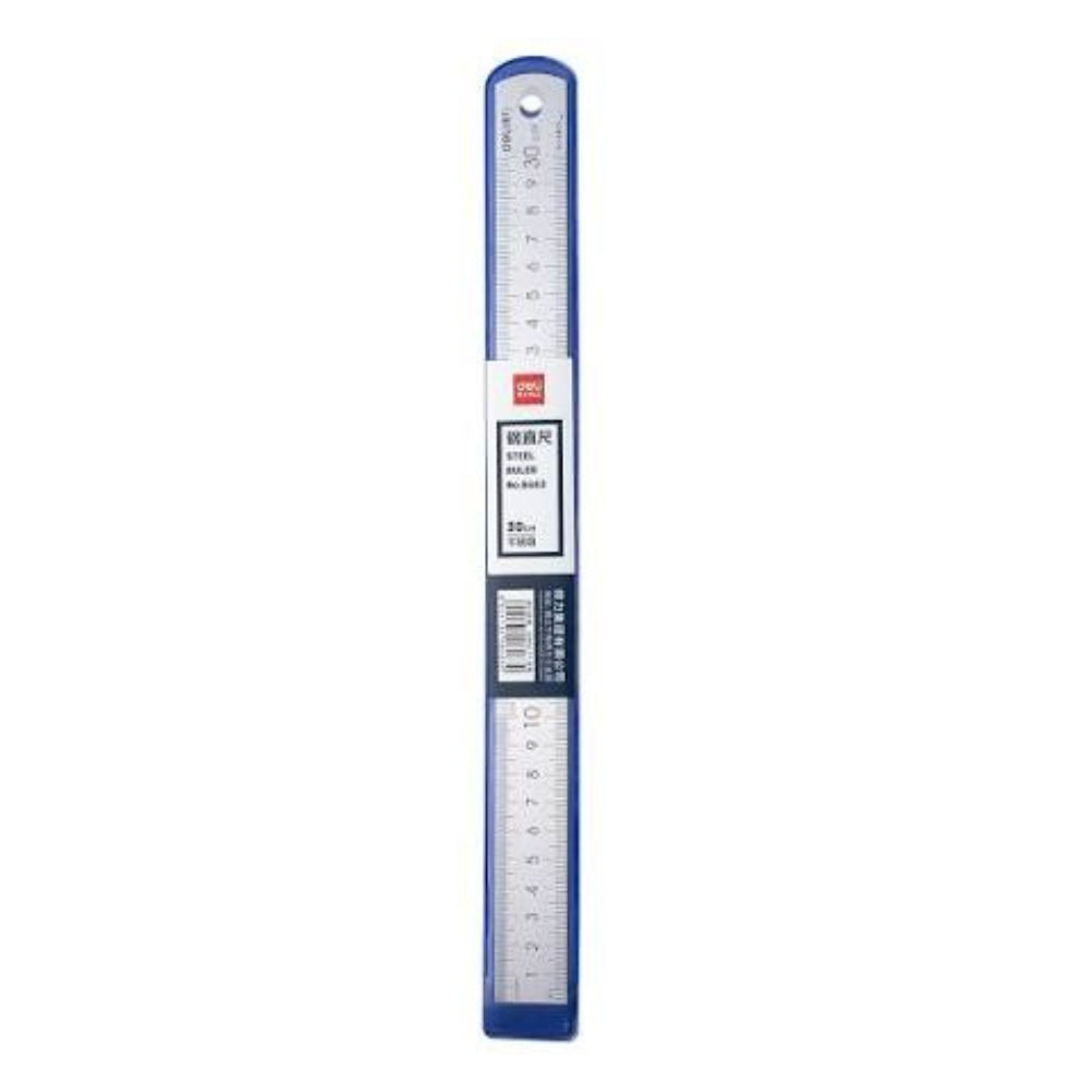 Deli 8463 Steel Ruler – 30 cm (12 inch), Silver