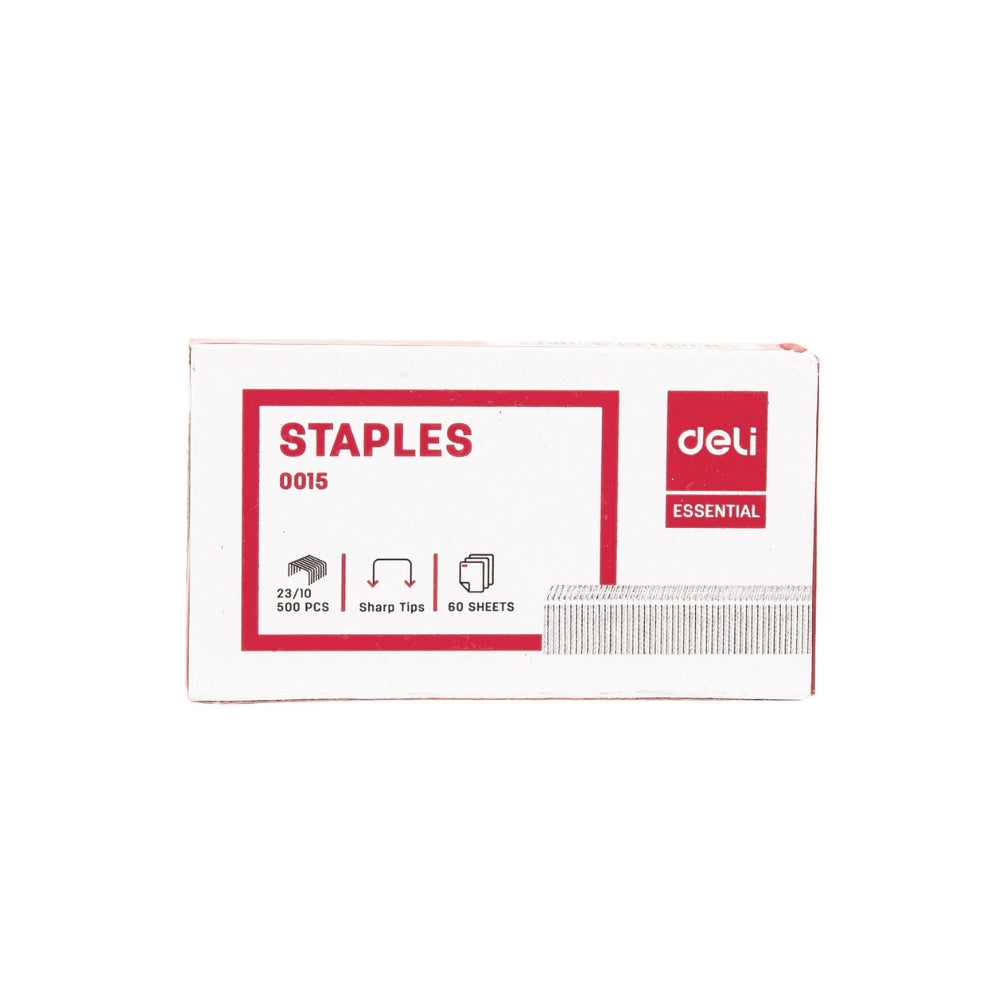 Deli E0015 Heavy-Duty Staples – 23/10, Silver