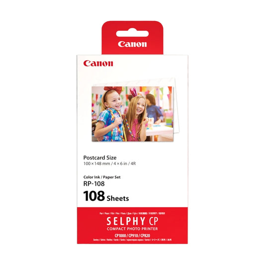 Canon RP-108 Genuine Colour Ink and Paper Set 108 Sheets 100 x 148 mm