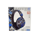 AKZ-38 Graffiti Style Stereo Wireless Headset – High-Quality Sound